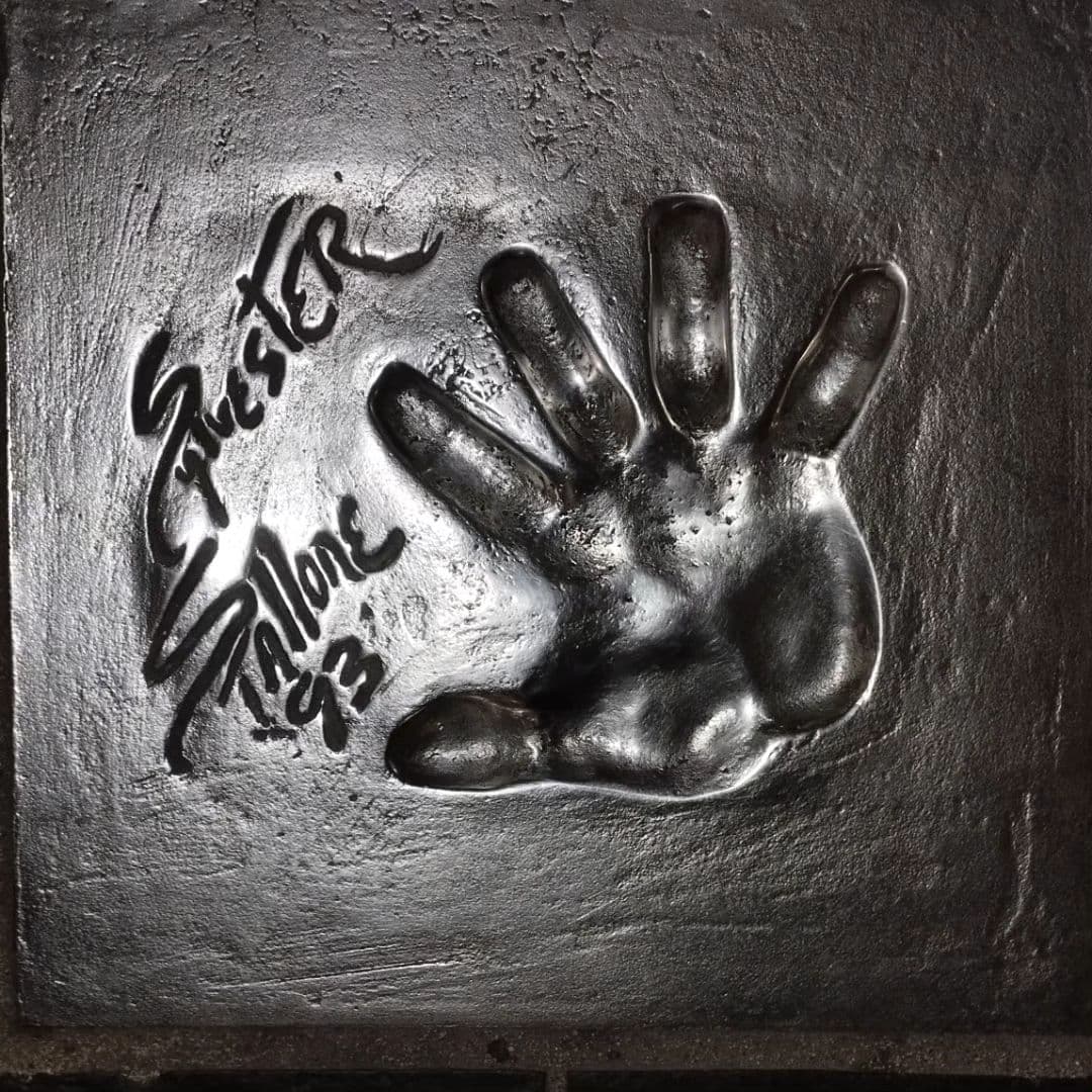 Sylvester Stallone's hand and signature