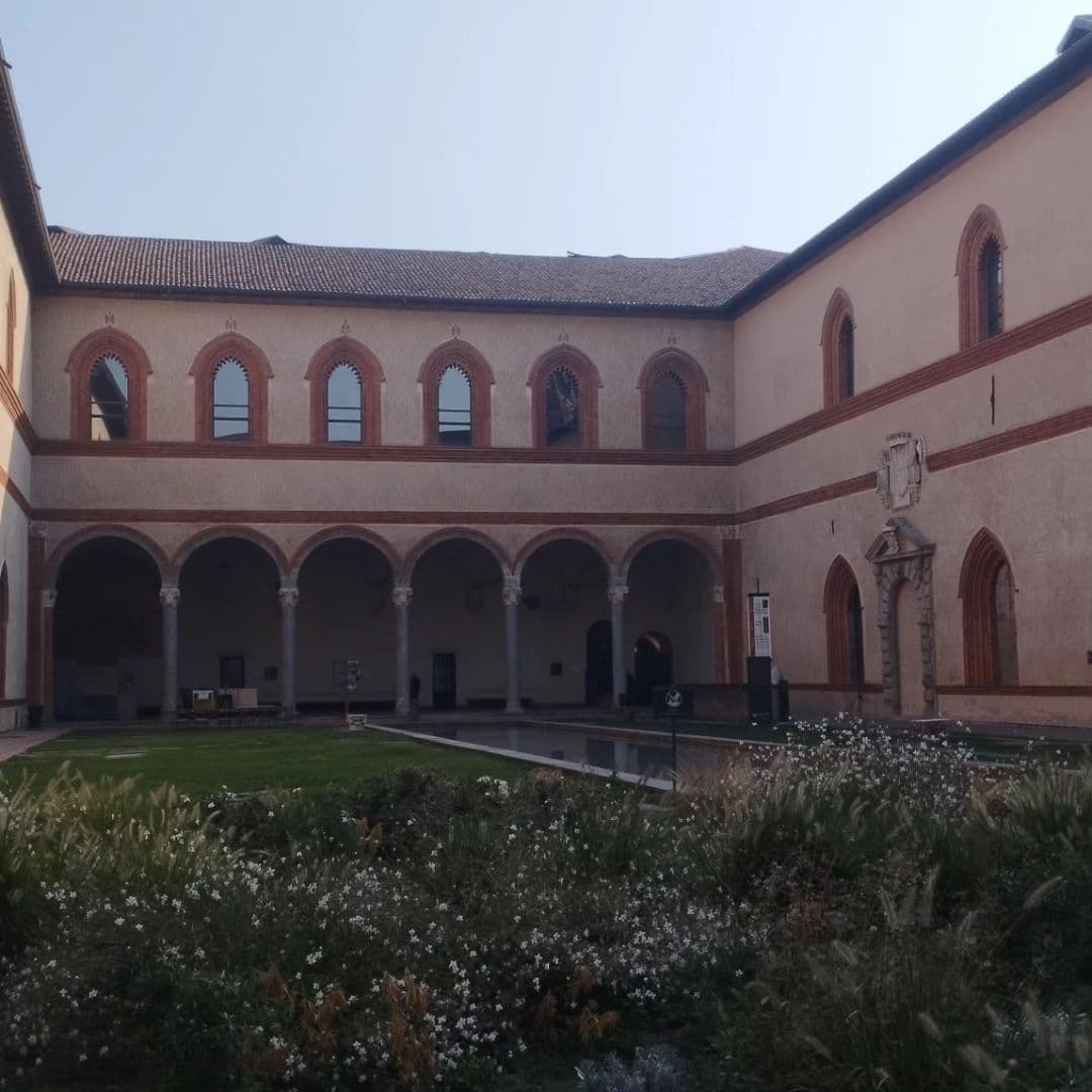 Inner courtyard of the Sforzesco Castle