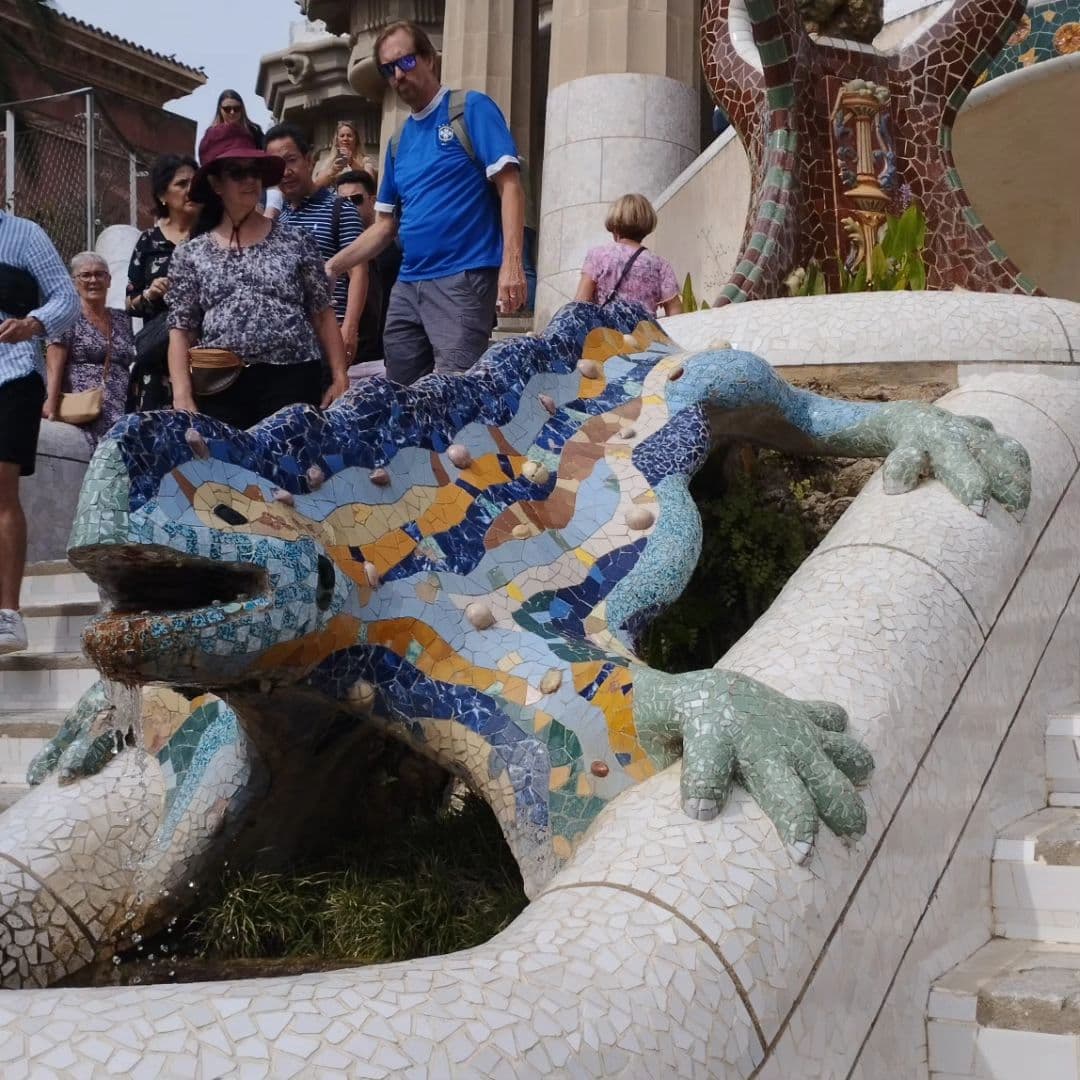Sculpture "El Drac" (The Dragon) in Park Güell
